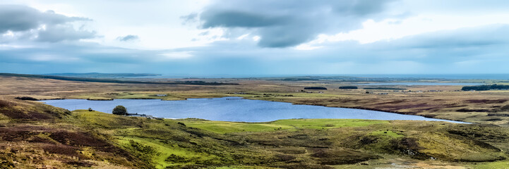 Loch of Yarrows overlooking Caithness to the ocean