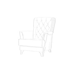 Sketch armchair white