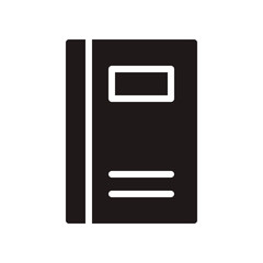 Book icon in trendy glyph style design. Vector graphic illustration. Book icon for website design, logo, and ui. Vector file. EPS 10.