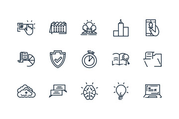 Isolated digital marketing icon set vector design