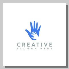 hand logo, can be used for website and company logos