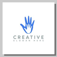 Fototapeta na wymiar hand logo, can be used for website and company logos