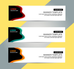 Creative Abstract Web banner design background or header Templates