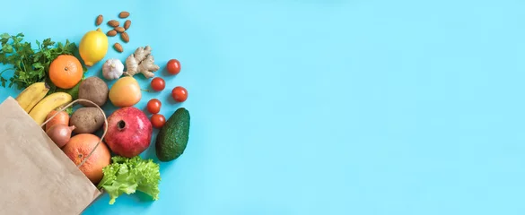 Foto auf Acrylglas Essen Hintergrund für gesunde Ernährung