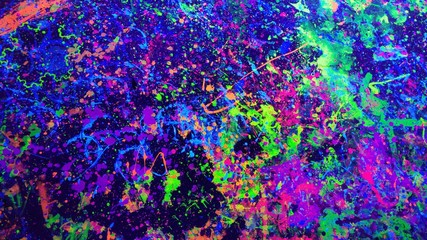 abstract black light painting