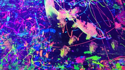 abstract black light painting