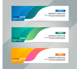 Creative Abstract Web banner design background or header Templates