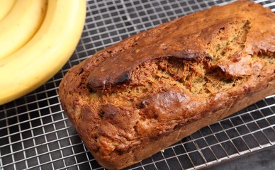 Homemade banana bread.