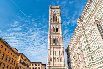 Giotto's Campanile historical Old Town of FlorenceTuscany, Italy.