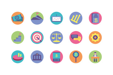 Isolated business icon set vector design