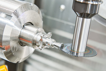 industrial metalworking cutting process by CNC milling cutter © Kadmy