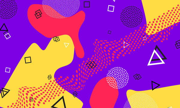 Lilac Funky Artwork. Animation Pattern. Coral Fun