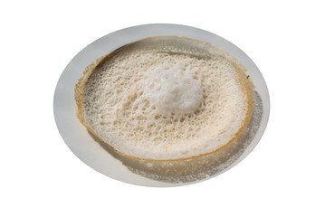 Appam: traditional south indian breakfast made of rice and coconut 
