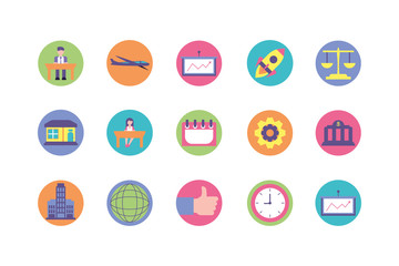 Isolated business icon set vector design