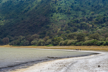 Focus on Tourist inside Crater Empakaai (Ngorongoro Conservation Area) Tanzania, Africa © Massimo