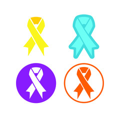SET OF CANCER AWARENESS RIBBON