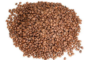 heap of roasted coffee beans
