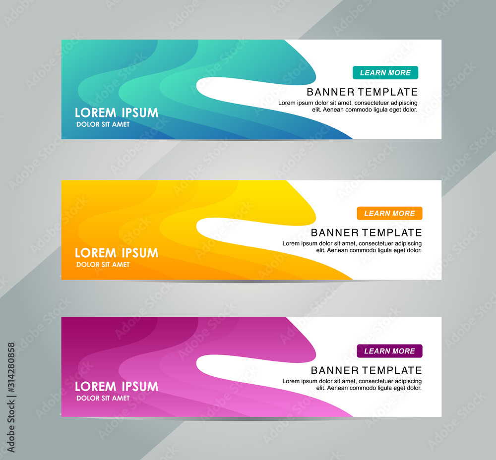 Wall mural abstract web banner design background or header templates