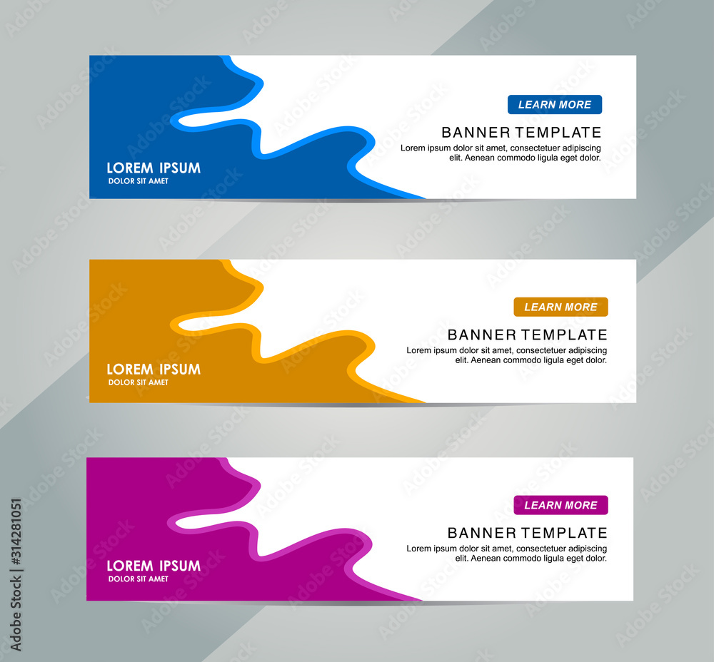Wall mural abstract web banner design background or header templates
