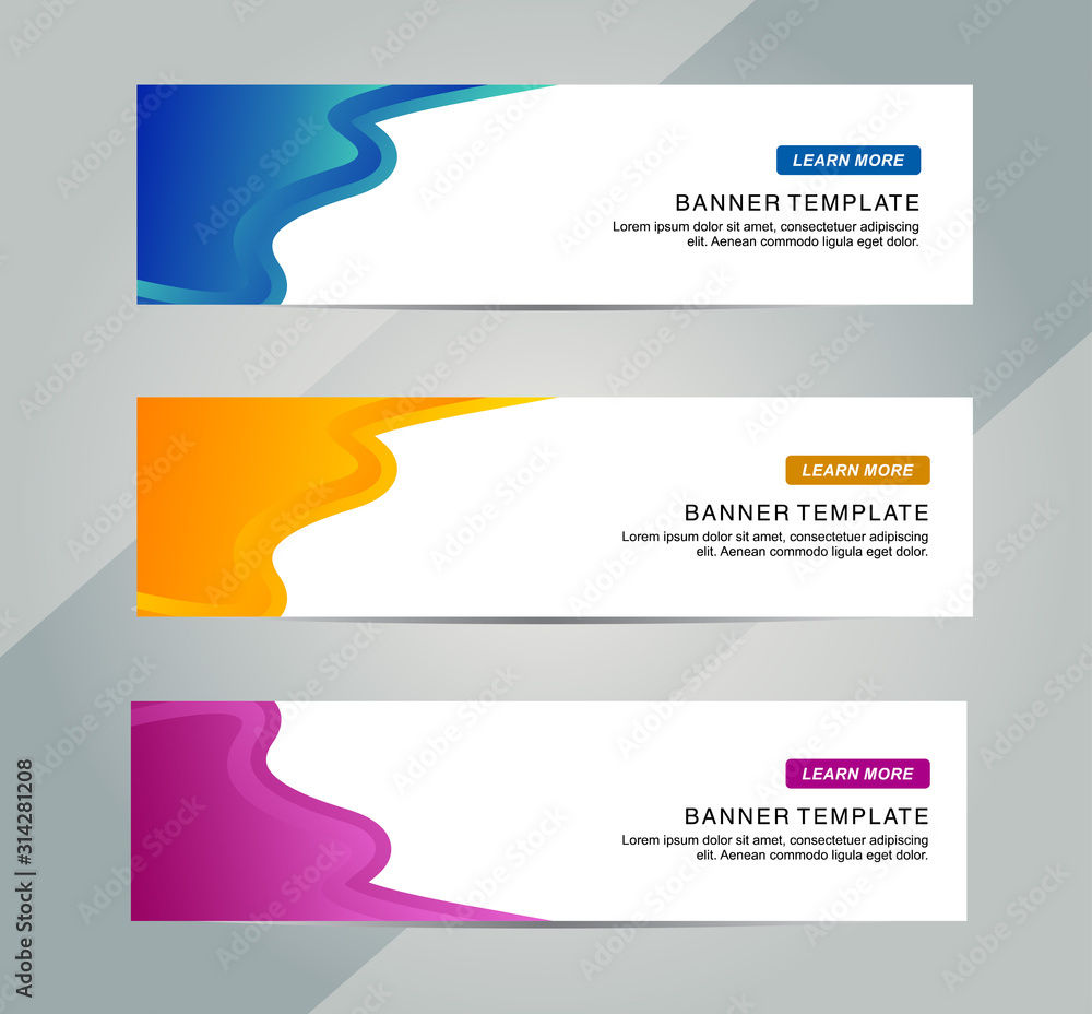 Wall mural abstract web banner design background or header templates