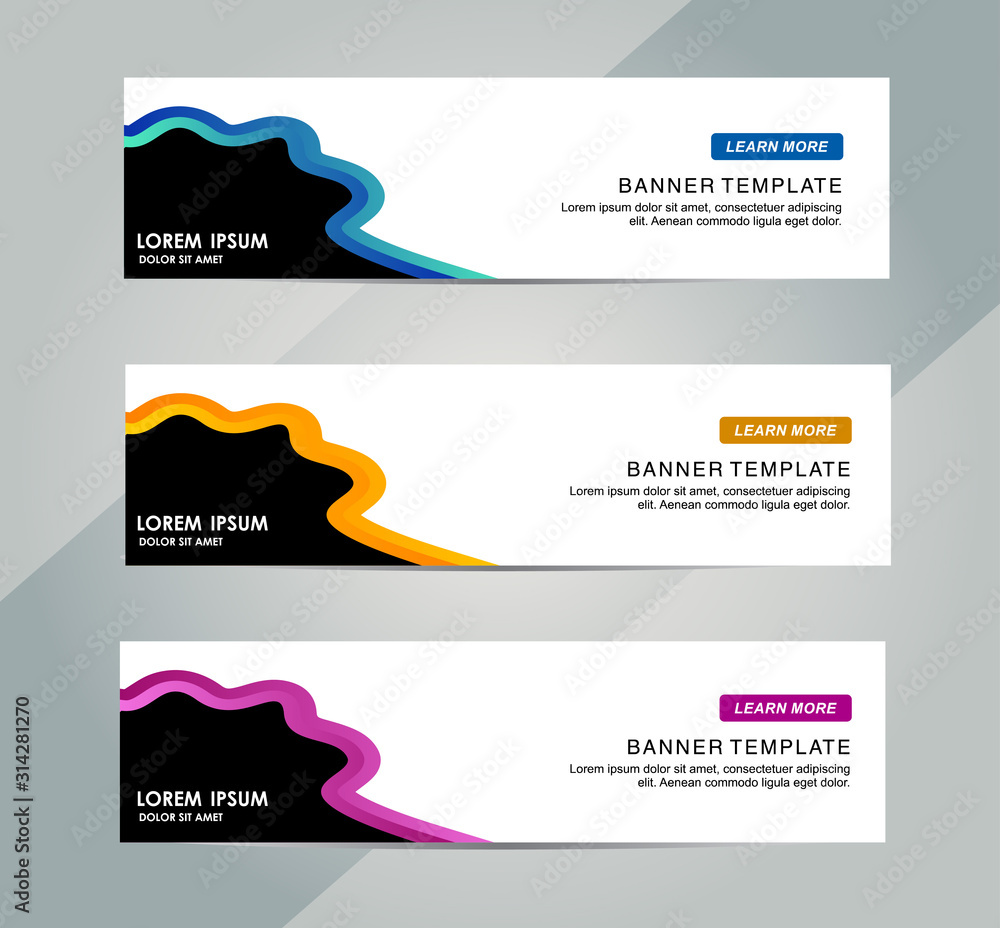 Wall mural abstract web banner design background or header templates