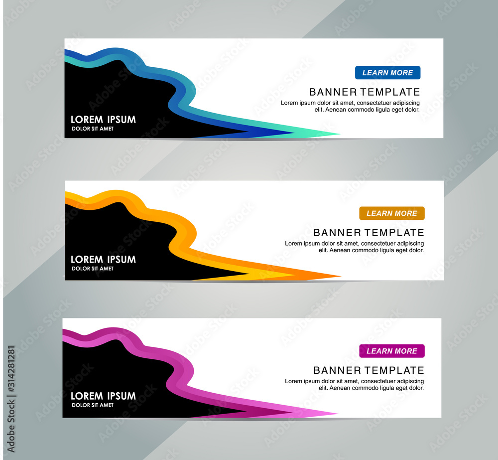 Wall mural abstract web banner design background or header templates