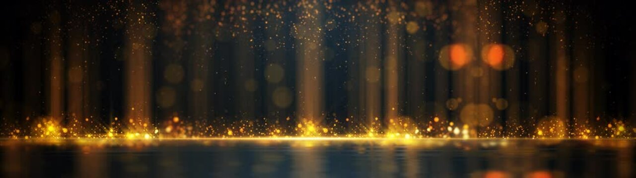 Gold Particle Glitter Luxury Background