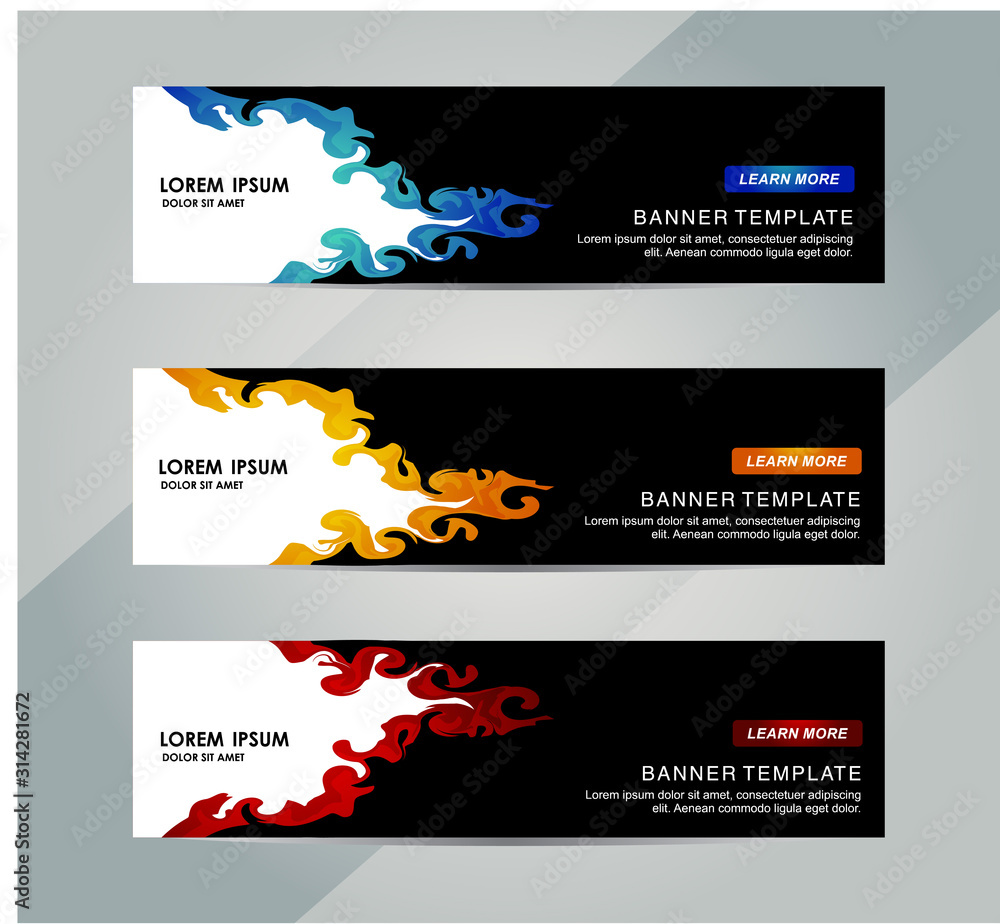 Wall mural abstract web banner design background or header templates