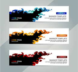 Abstract Web banner design background or header Templates