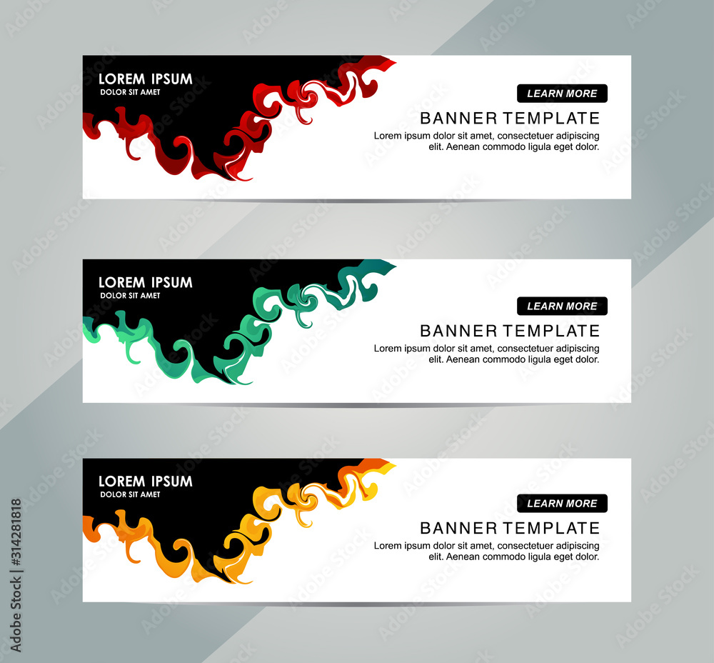 Wall mural abstract web banner design background or header templates