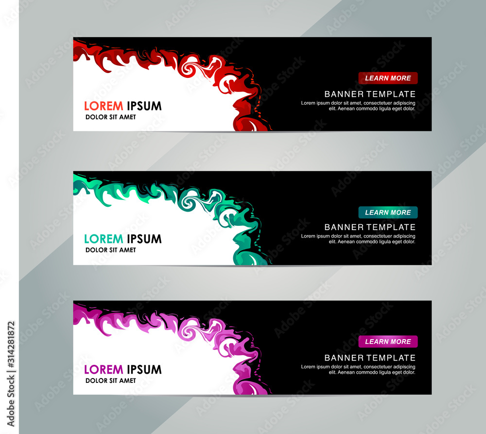 Wall mural abstract web banner design background or header templates