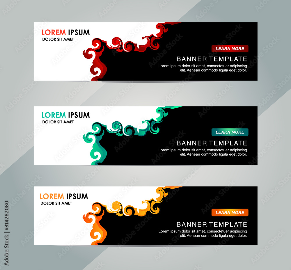 Wall mural abstract web banner design background or header templates