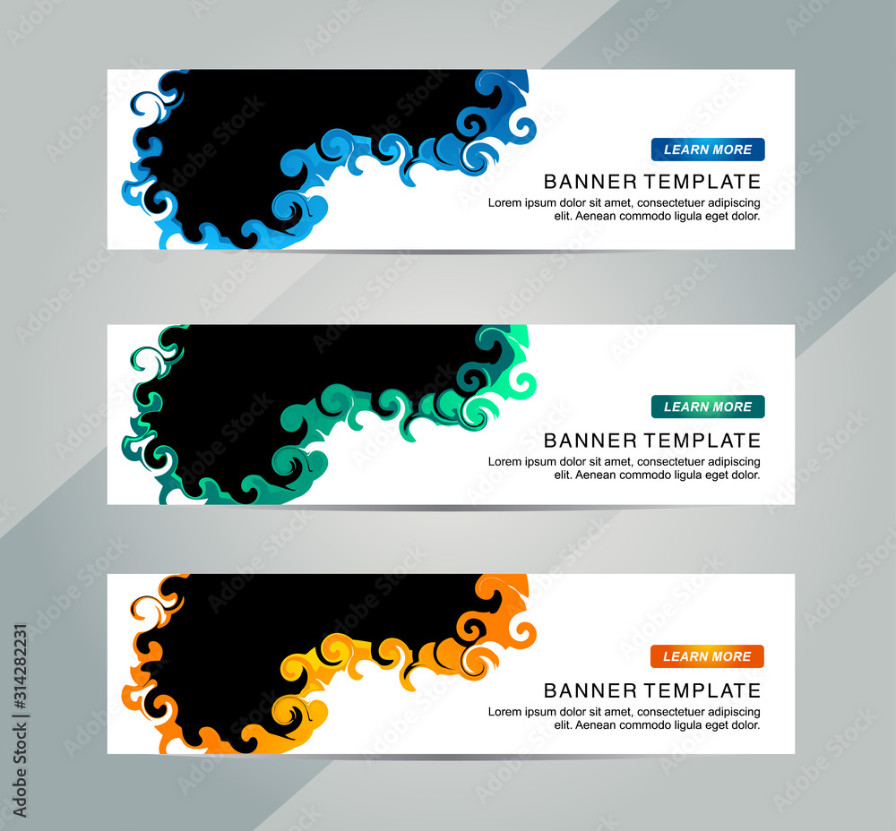 Wall mural abstract web banner design background or header templates