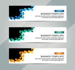Fototapeta premium Abstract Web banner design background or header Templates