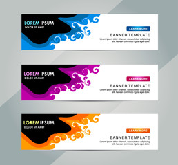 Abstract Web banner design background or header Templates