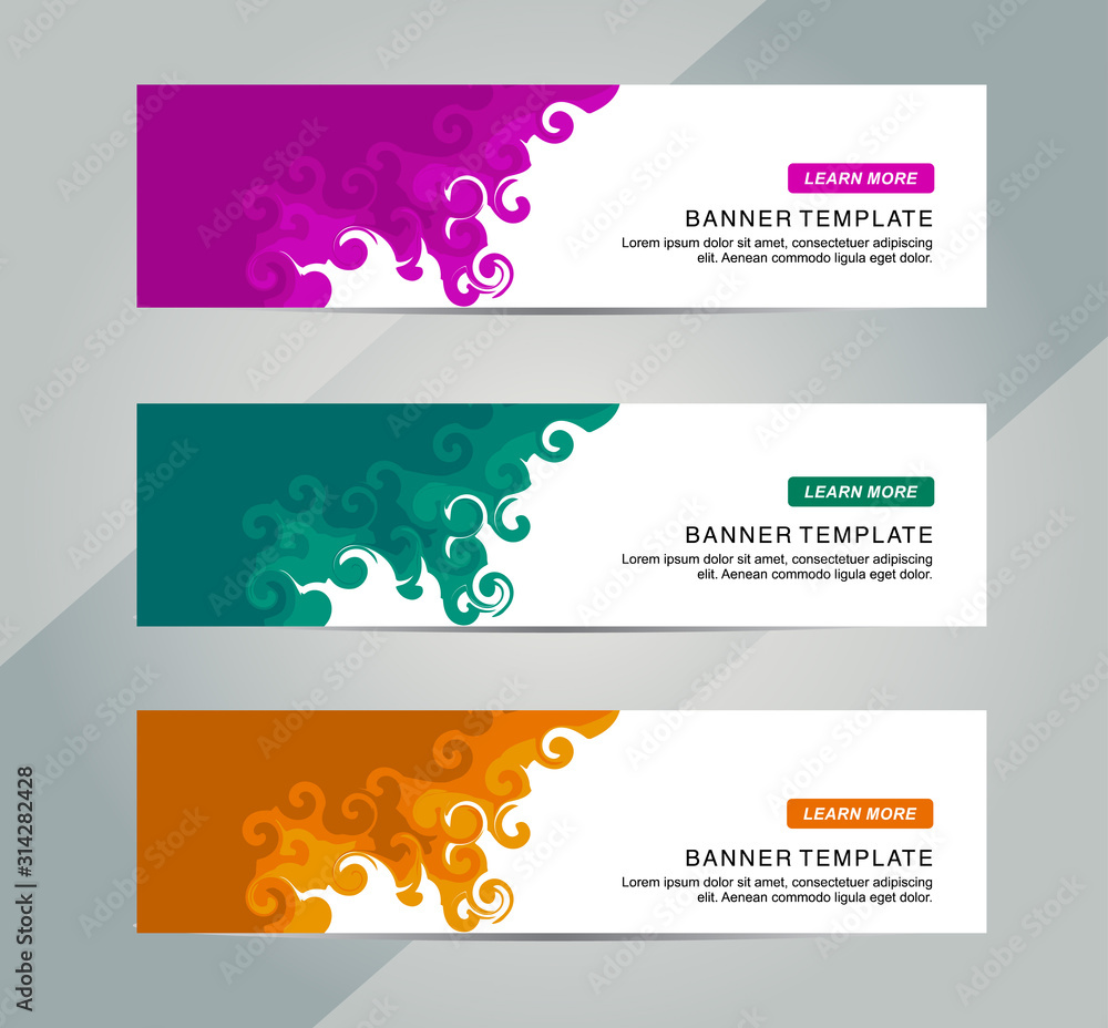 Wall mural abstract web banner design background or header templates