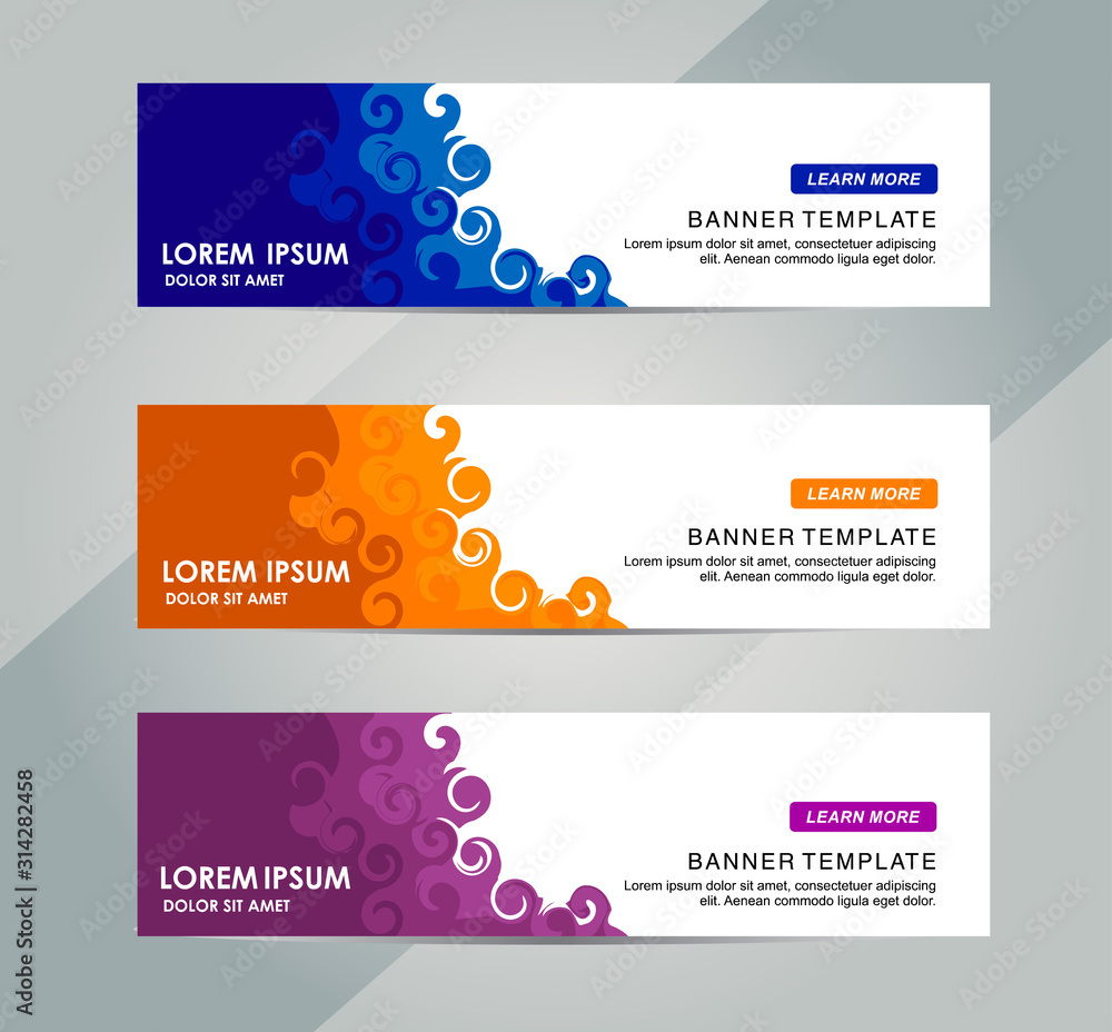 Wall mural abstract web banner design background or header templates