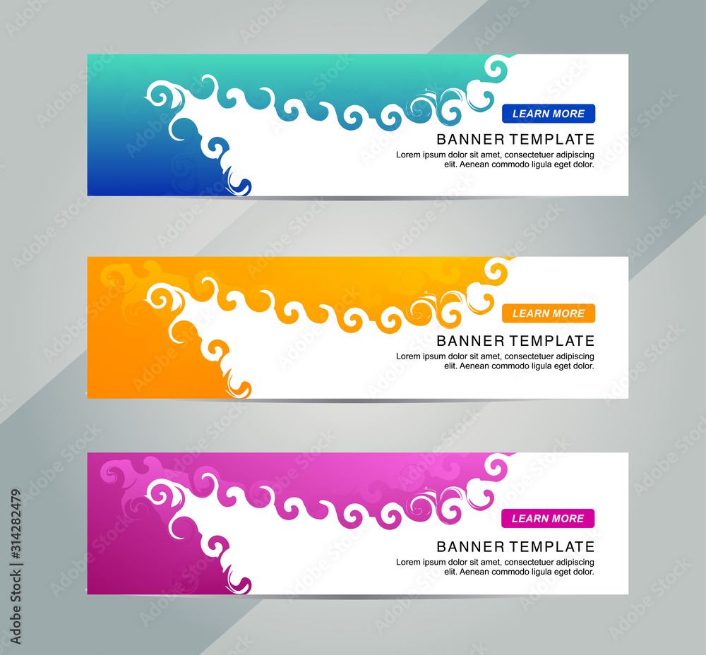 Wall mural abstract web banner design background or header templates