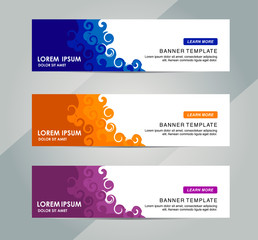 Abstract Web banner design background or header Templates