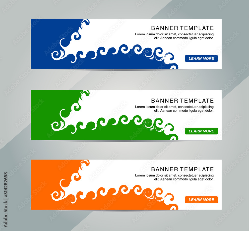 Wall mural abstract web banner design background or header templates