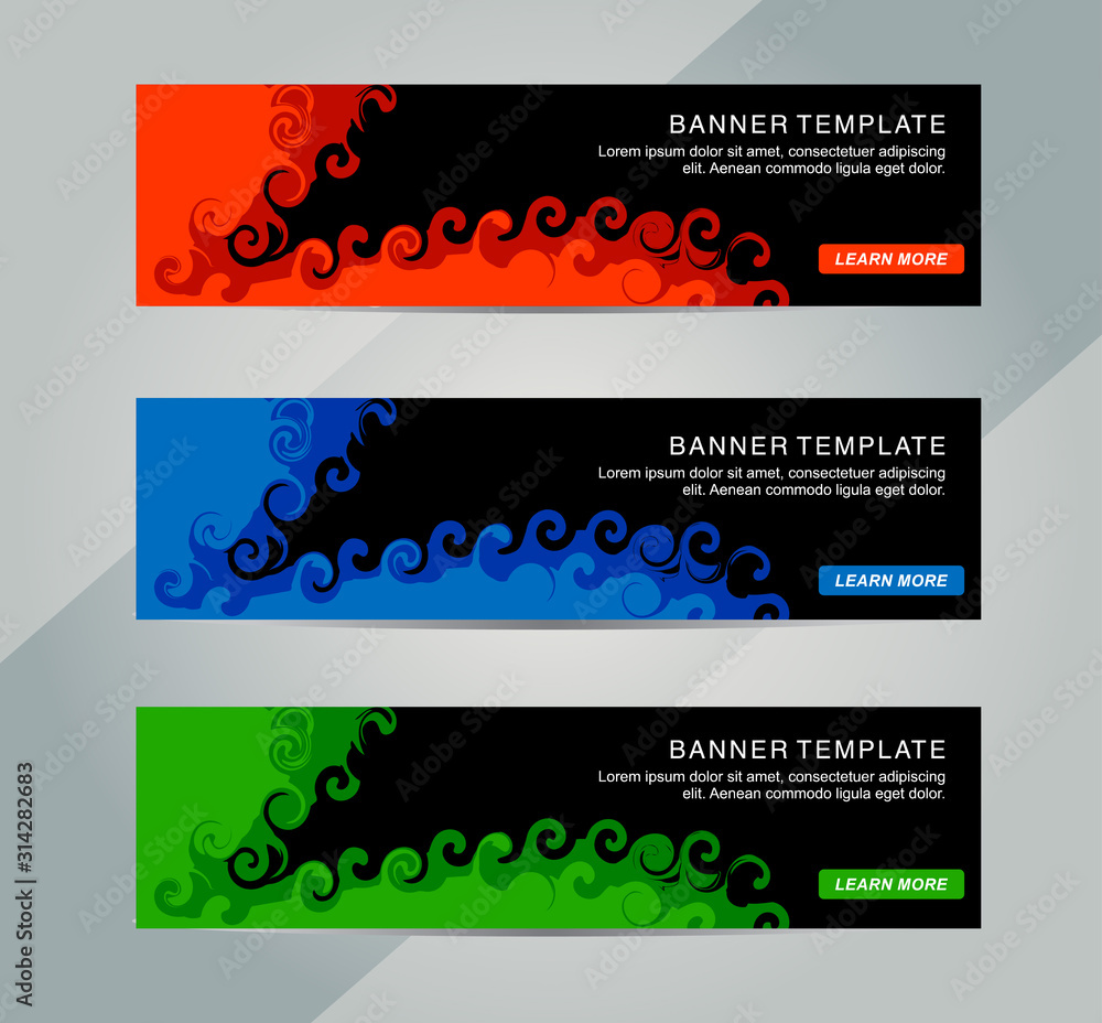 Wall mural abstract web banner design background or header templates
