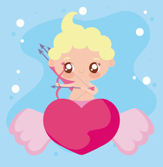 Baby cupid cartoon vector design
