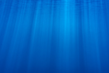 Under water view of the deep blue sea