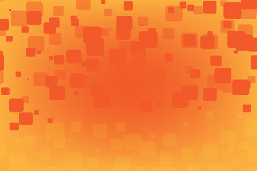 Orange yellow shades abstract glowing background with random sizes rounded tiles square