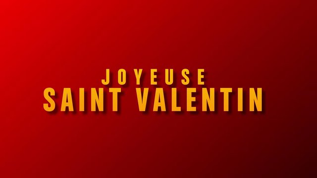 joyeuse saint Valentin- 14 f&eacute;vrier- 4K animation