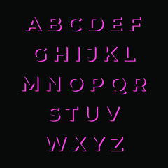 3d alphabet vector
