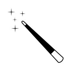 Magician stick wizard icon