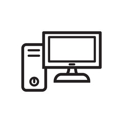 computer pc icon vector eps 10