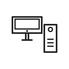 computer pc icon vector eps 10