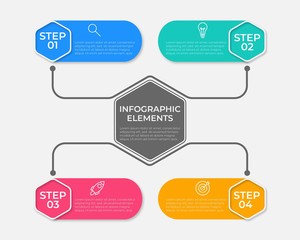 Presentation business infographic template with 4 options